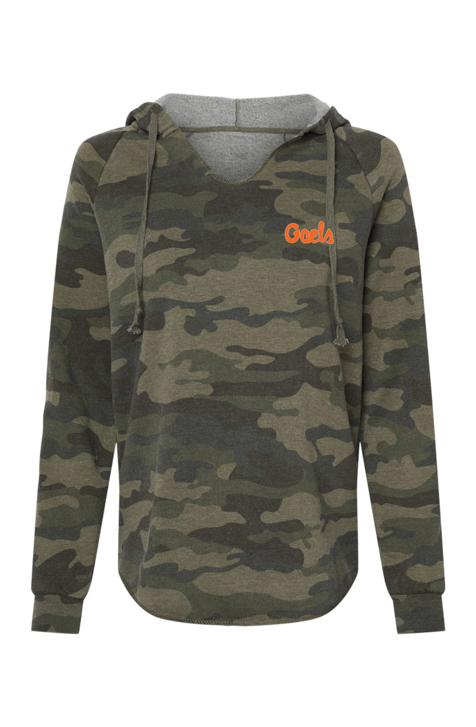 Shelton Gaels Womens Lightweight Camo Hooded Sweatshirt